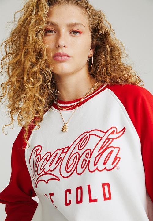 H&M - Printed sweatshirt dress - red/coca-cola