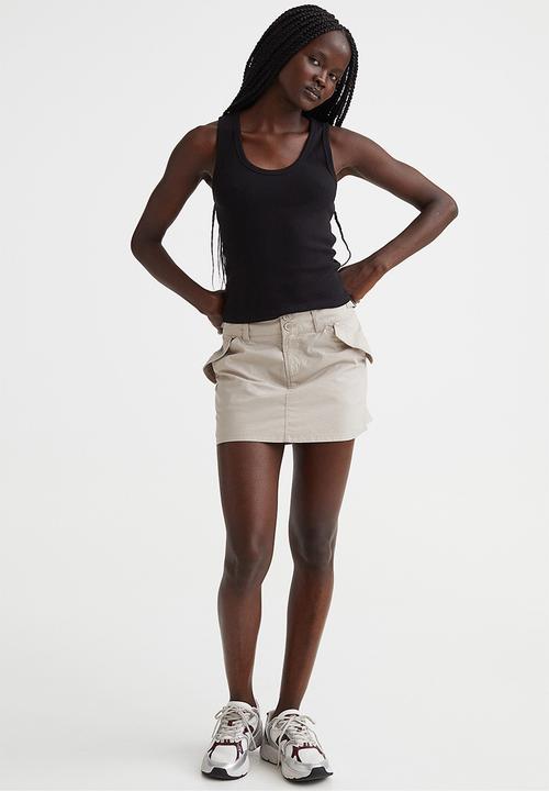H&M - Ribbed vest top - black