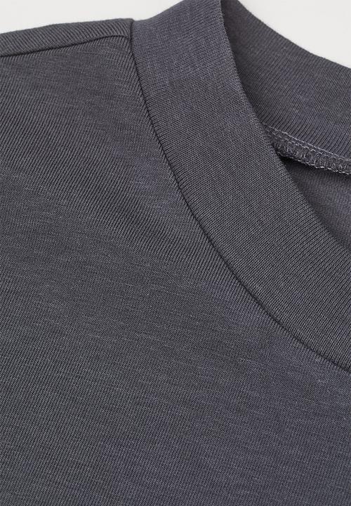 H&M - Cropped top - charcoal grey