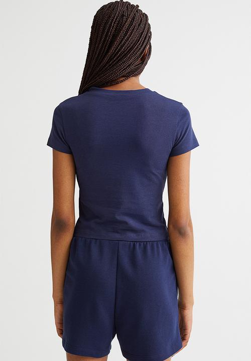 H&M - Cropped top - dark blue