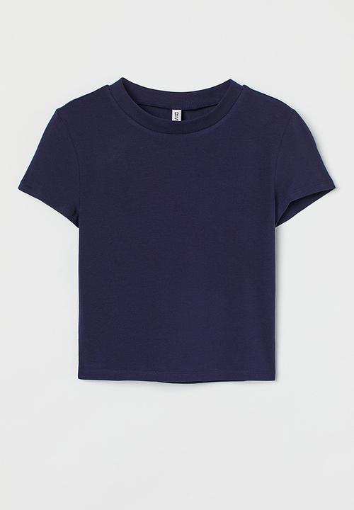 H&M - Cropped top - dark blue