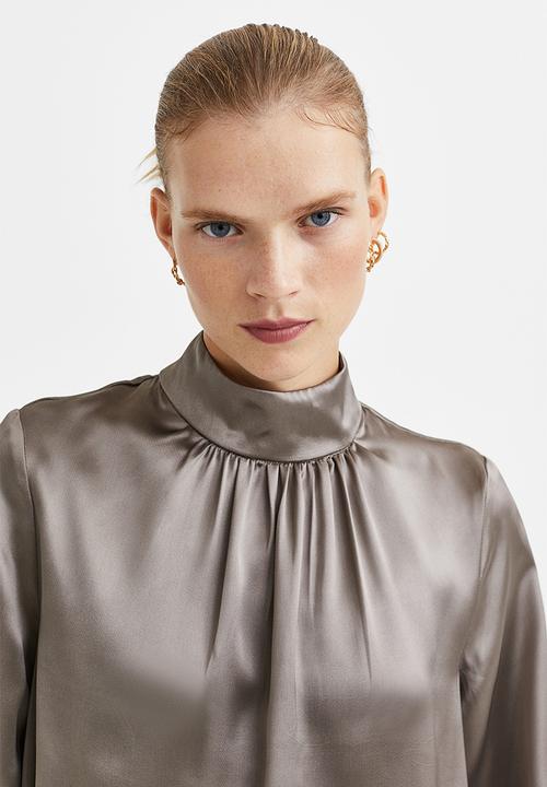 H&M - Satin dress - grey