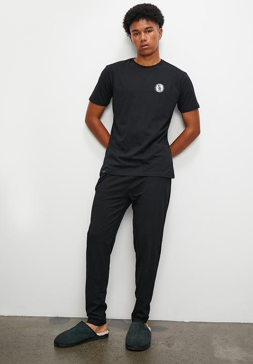 STYLE REPUBLIC - Logo knit lounge set - black 
