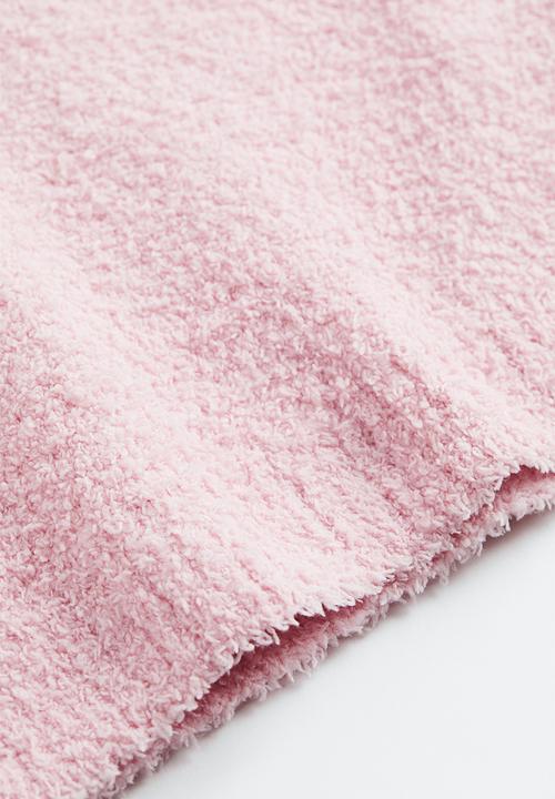 H&M - Cropped knitted top - light pink/blackpink