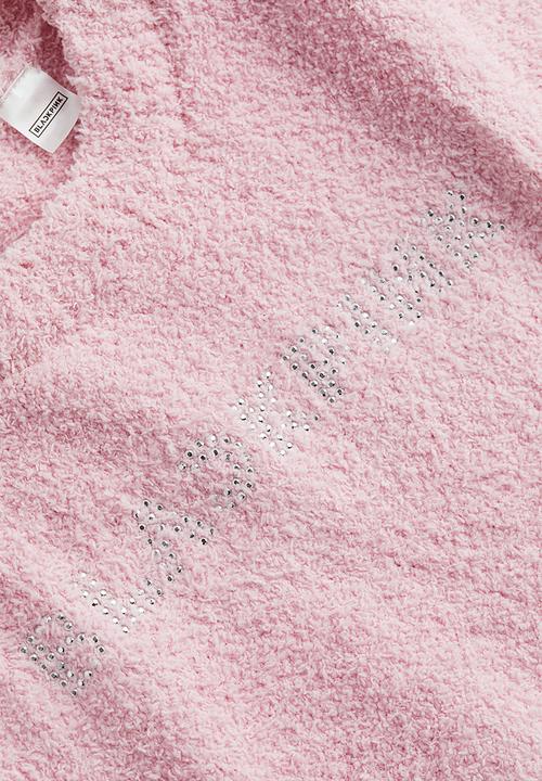 H&M - Cropped knitted top - light pink/blackpink