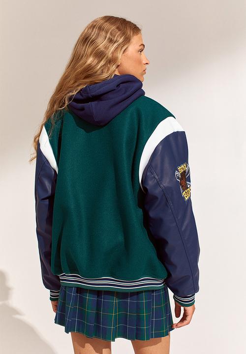 H&M - Baseball jacket - dark green/bronx bears