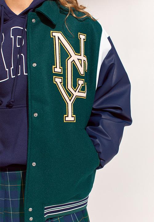 H&M - Baseball jacket - dark green/bronx bears