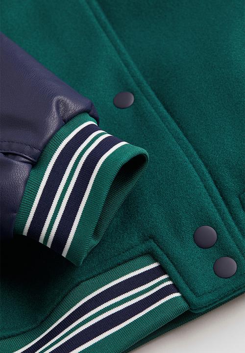 H&M - Baseball jacket - dark green/bronx bears