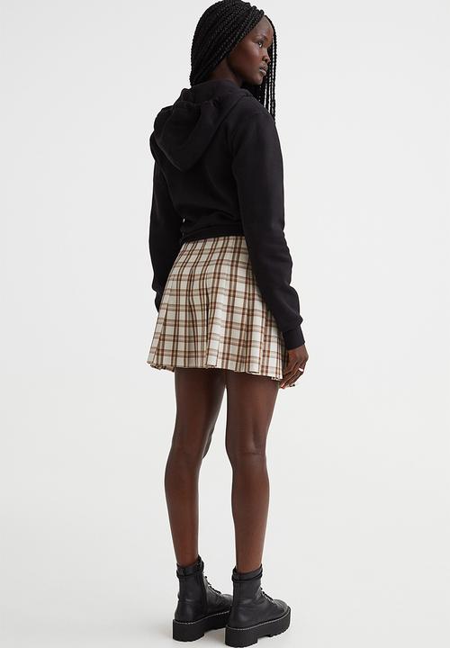 H&M - Cropped zip-through hoodie - black 
