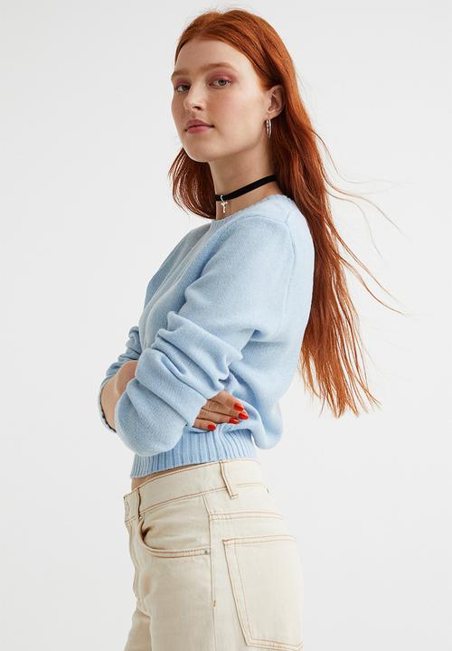 H&M - Fine-knit jumper - light blue