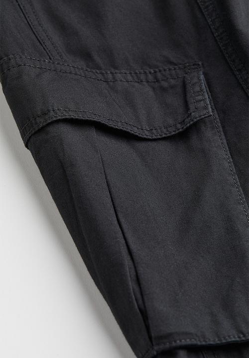 H&M - Canvas cargo trousers - black