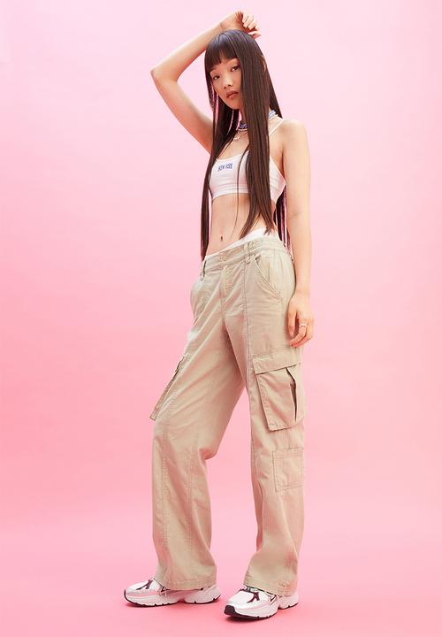 H&M - Canvas cargo trousers - beige