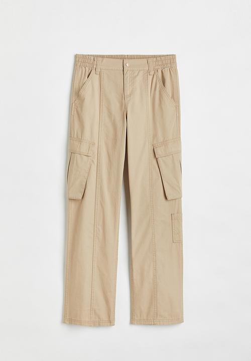 H&M - Canvas cargo trousers - beige