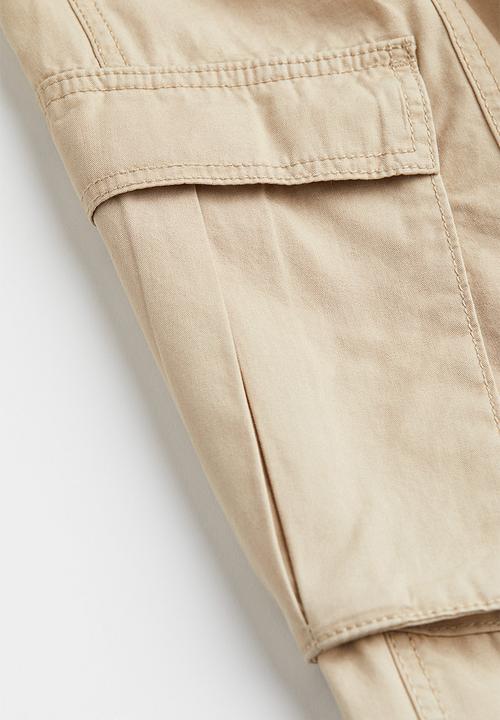H&M - Canvas cargo trousers - beige