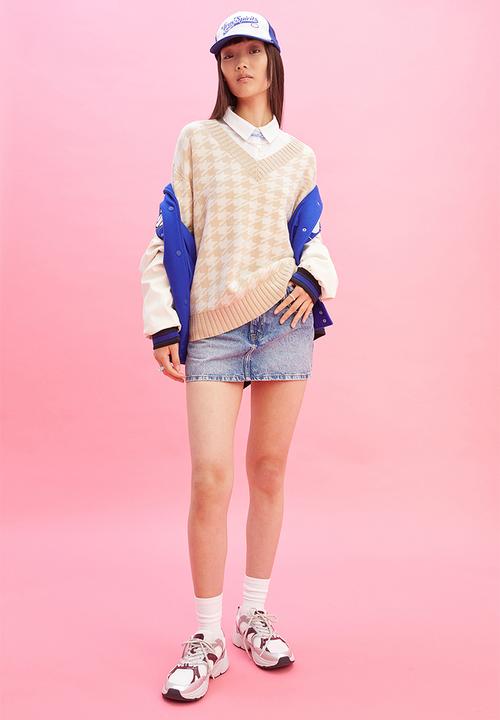H&M - Jumper - light beige/dogtooth - patterned