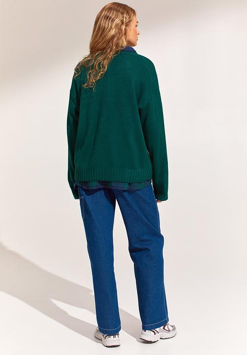 H&M - Jumper - dark green/atlanta