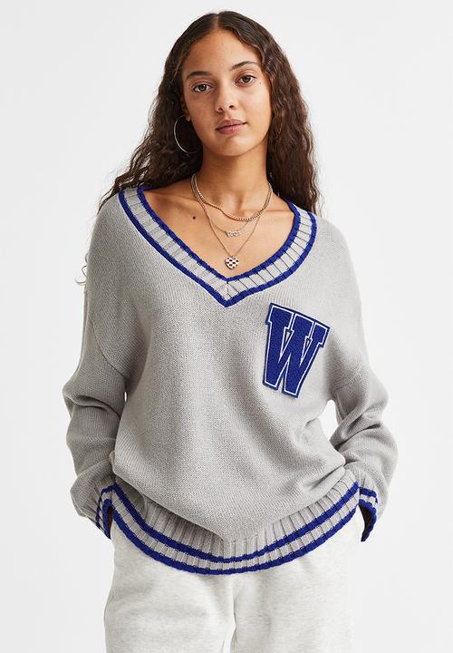 H&M - Jumper - grey/w