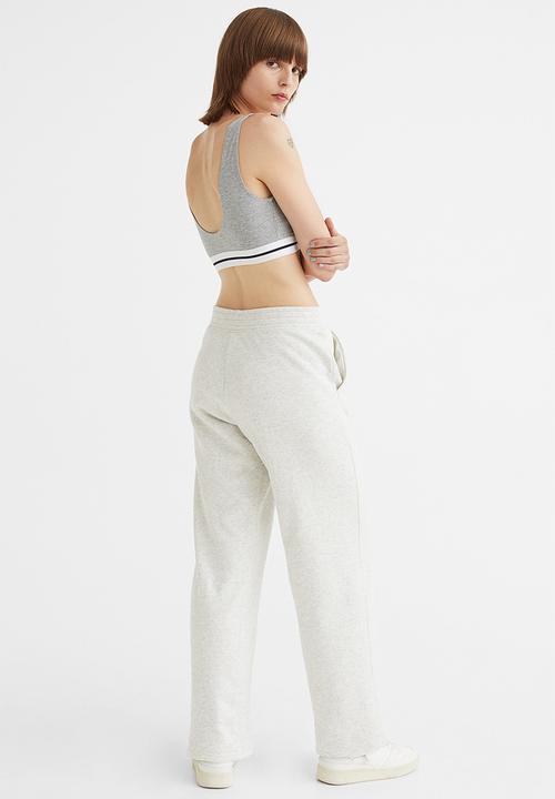 H&M - Straight joggers - light grey marl