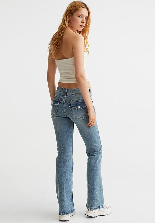 H&M - Flared low jeans - light denim blue