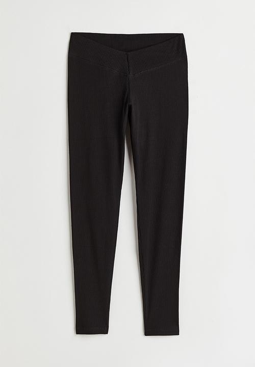 H&M - V-waist leggings - black 