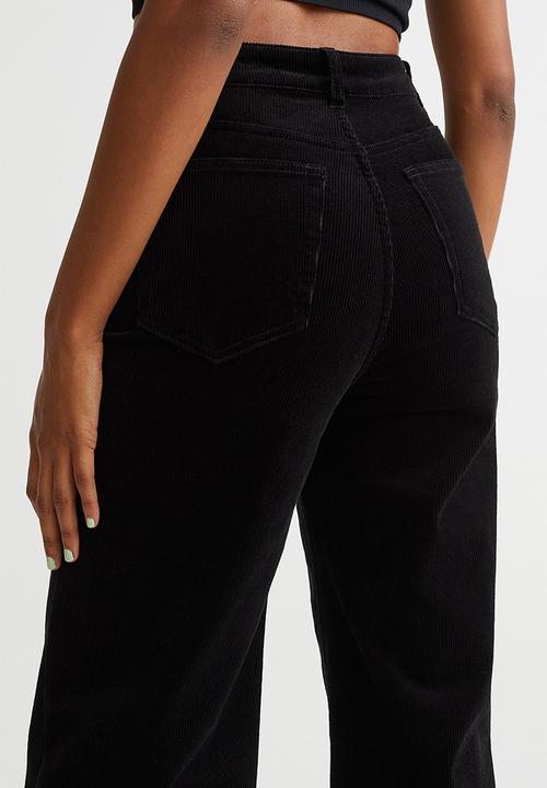 H&M - Corduroy trousers - black