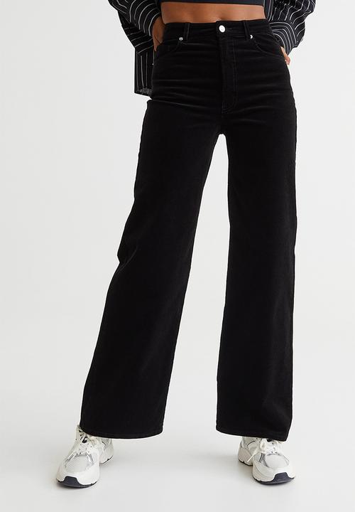 H&M - Corduroy trousers - black