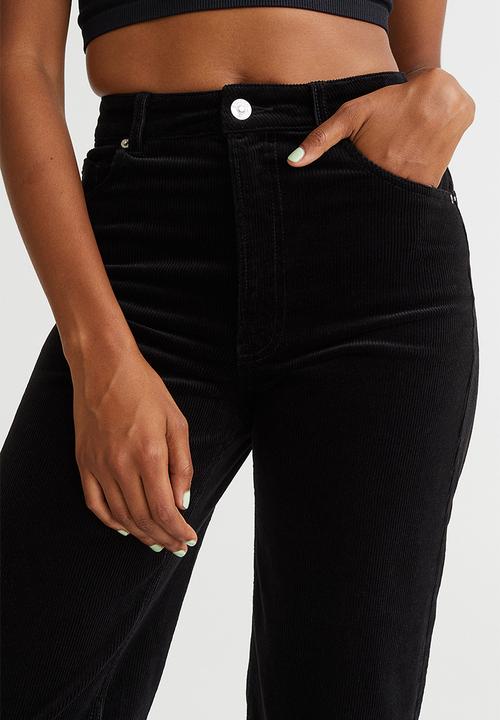 H&M - Corduroy trousers - black