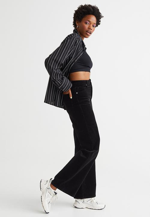 H&M - Corduroy trousers - black