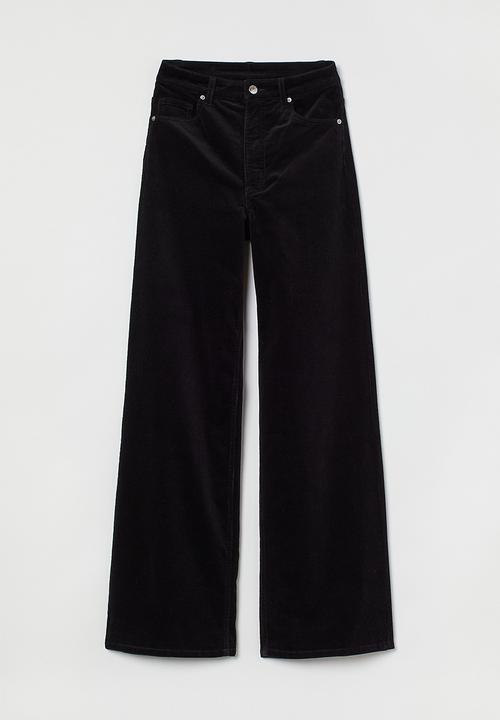 H&M - Corduroy trousers - black