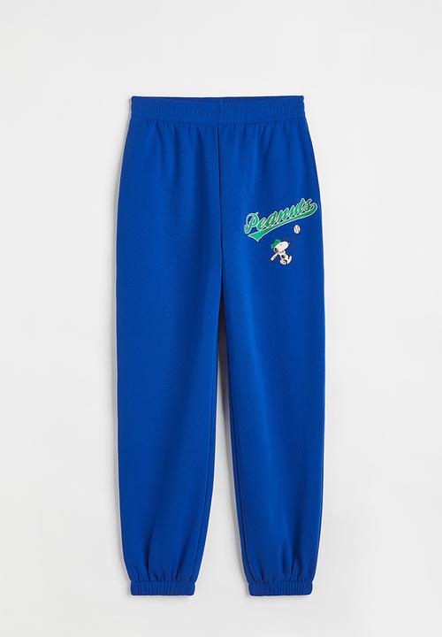 H&M - Printed joggers - bright blue/snoopy