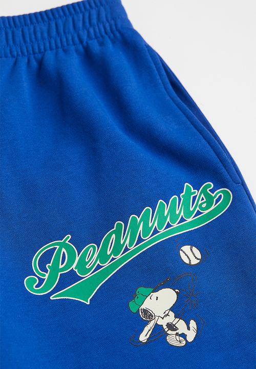H&M - Printed joggers - bright blue/snoopy