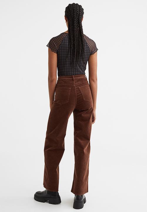 H&M - Corduroy trousers - dark brown