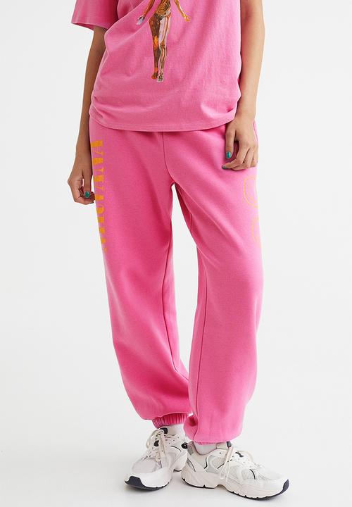 H&M - Printed joggers - cerise/nirvana