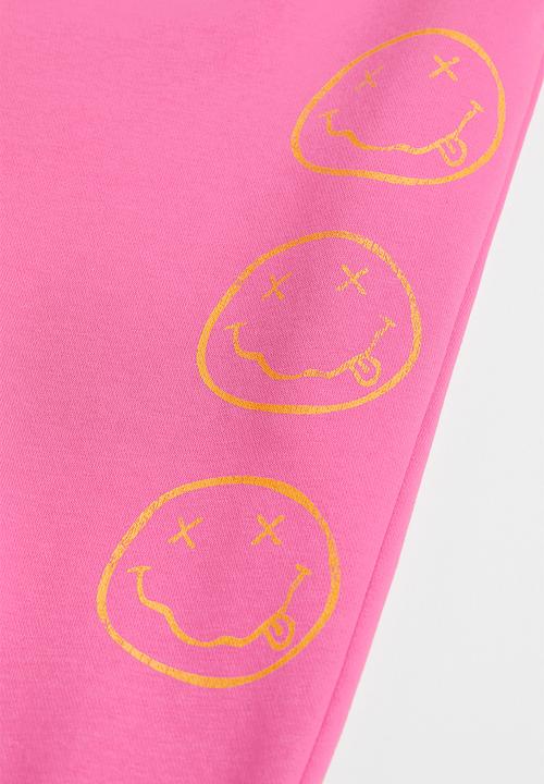 H&M - Printed joggers - cerise/nirvana