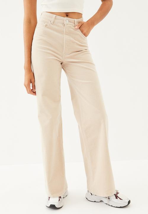 H&M - Corduroy trousers - light beige