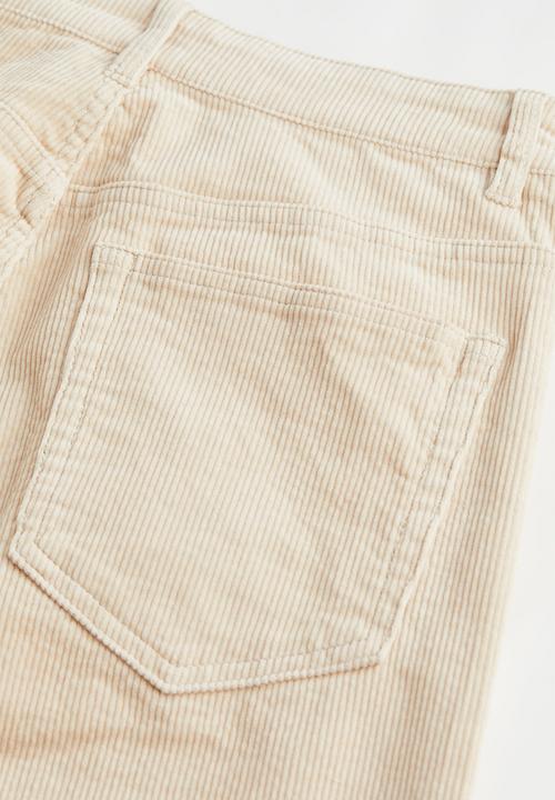 H&M - Corduroy trousers - light beige