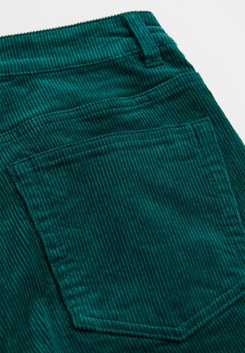 H&M - Corduroy trousers - dark teal