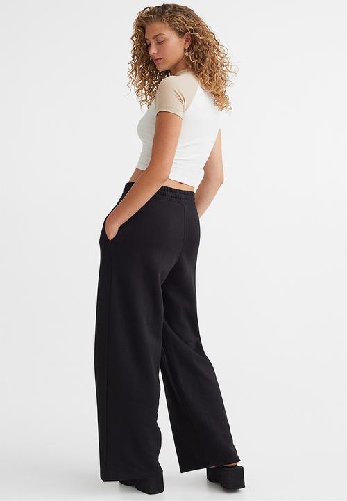 H&M - Wide joggers - black
