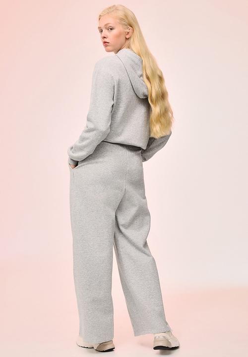 H&M - Wide joggers - light grey marl