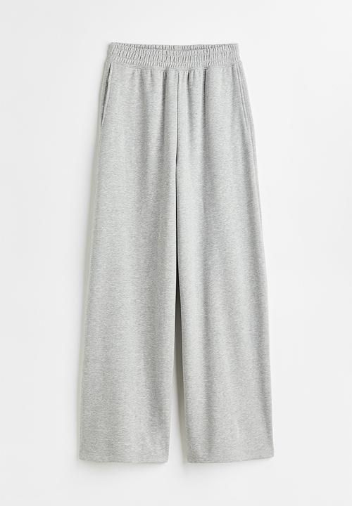H&M - Wide joggers - light grey marl