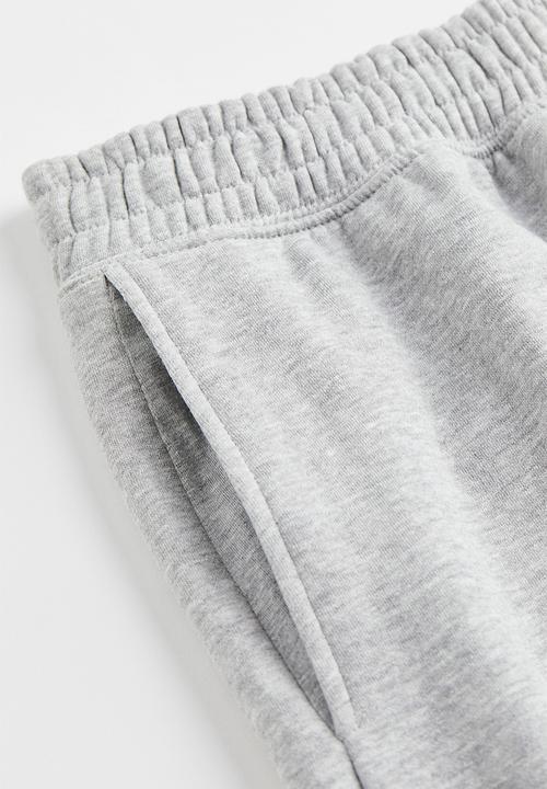 H&M - Wide joggers - light grey marl