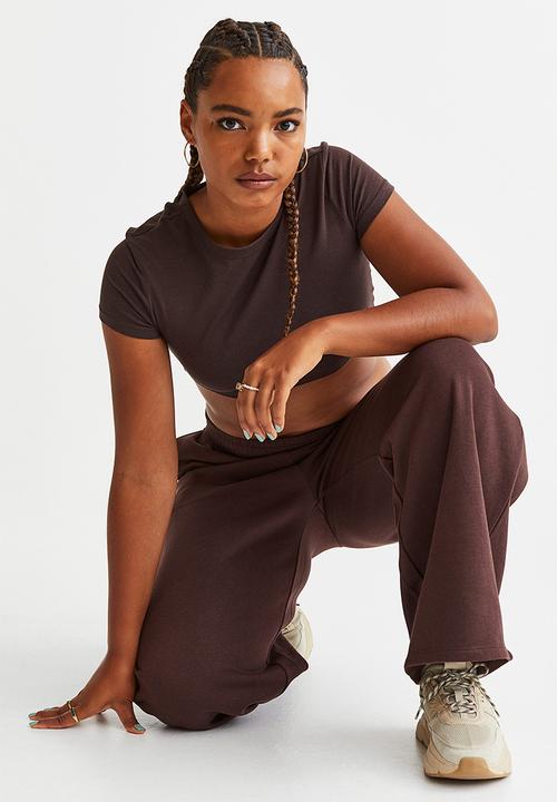 H&M - Wide joggers - dark brown