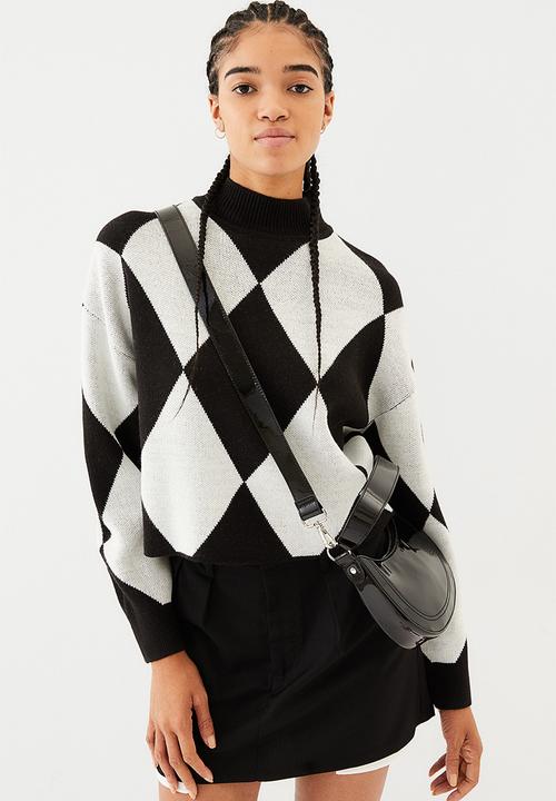 H&M - Jacquard-knit jumper - black/patterned