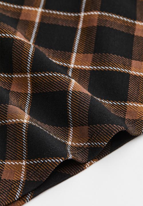 H&M - Mini skirt - black/checked