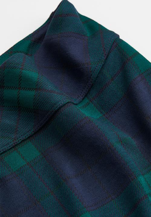 H&M - Mini skirt - dark blue/checked