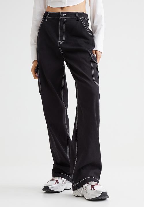 H&M - 90s Baggy high waist jeans - black