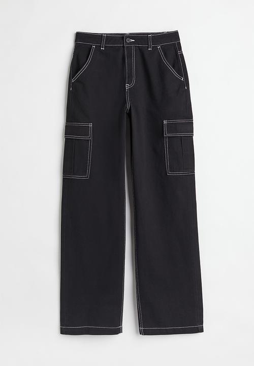 H&M - 90s Baggy high waist jeans - black