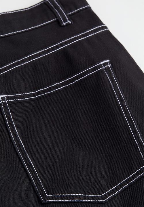 H&M - 90s Baggy high waist jeans - black