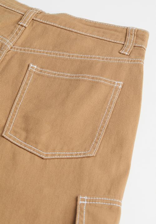 H&M - 90s Baggy high waist jeans - dark beige