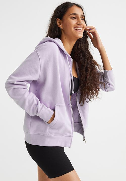 H&M - Zip-through hoodie - light purple